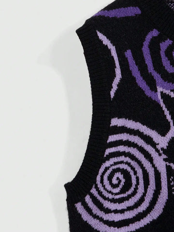 Goth Hypnotic Black Cat Knit Vest