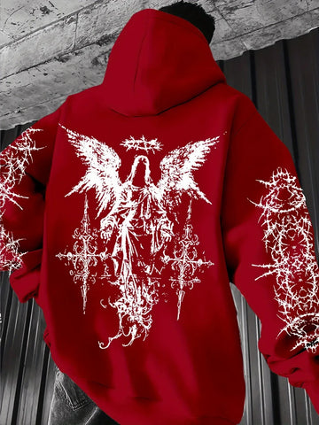 Gothic T-shirt with angel print