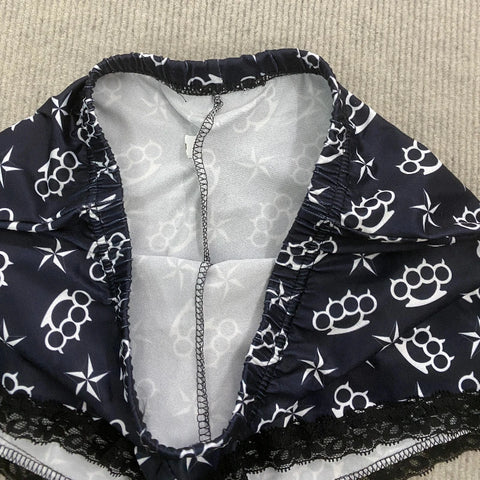 Goth Knuckleduster Lace-Trim Shorts