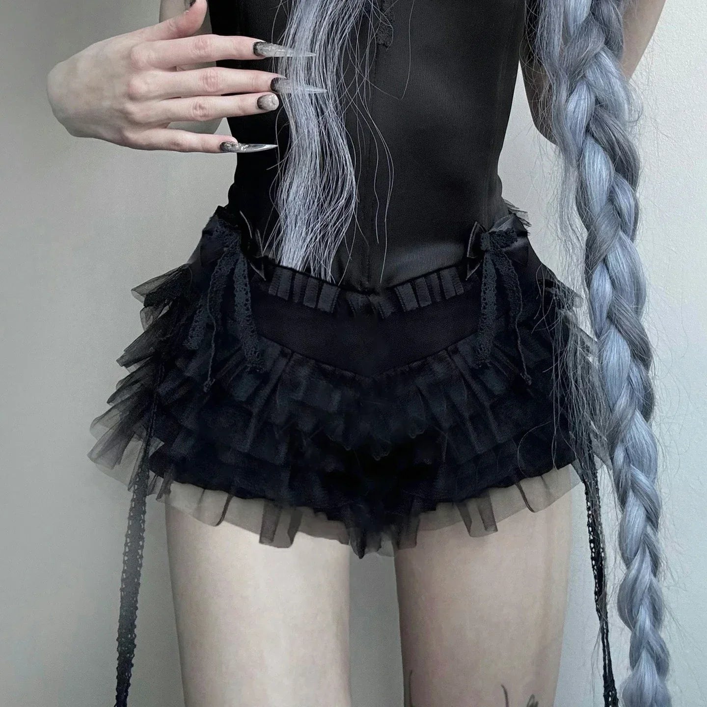 Gothic Shorts with low v-waist