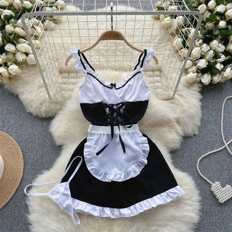 Goth Bound in Contrast Rope Bodysuit