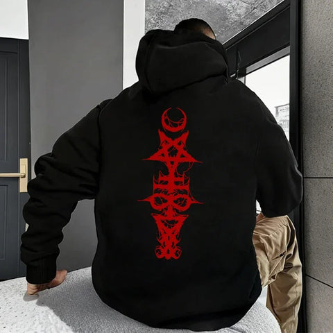 Nu Goth Spine Sigil Oversized Hoodie