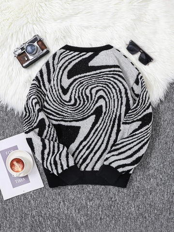 Nu Goth Vortex Hypnotic Knit Sweater