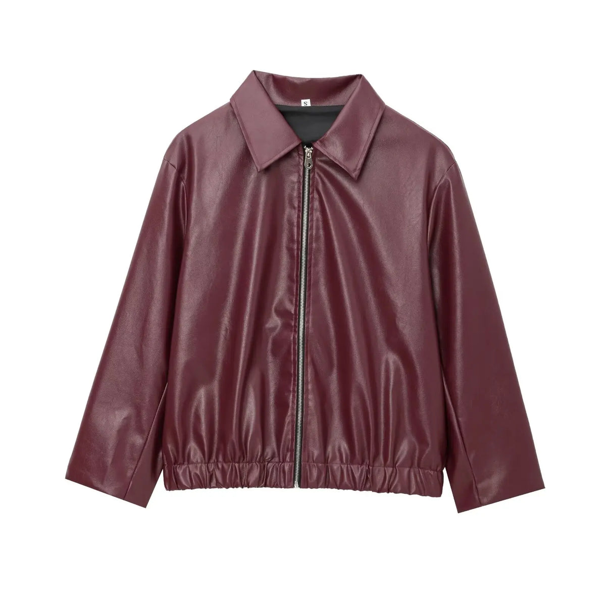 Nu Goth Bloodwine Cropped Moto Top