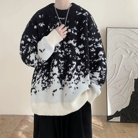 Nu Goth Static Noise Oversized Sweater