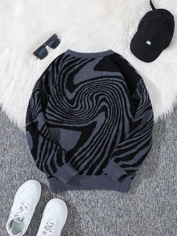 Nu Goth Vortex Hypnotic Knit Sweater
