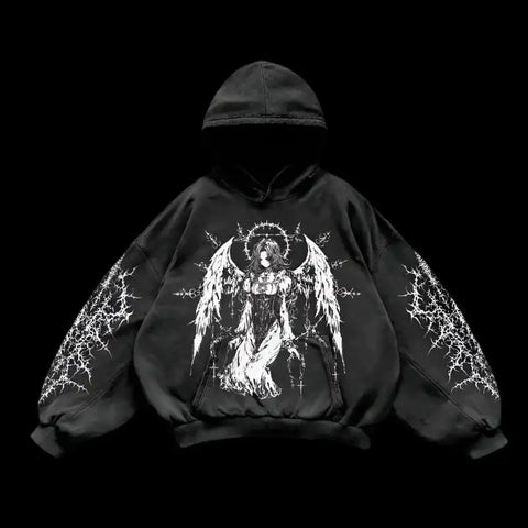 Goth Fallen Angel Prayer Tshirt