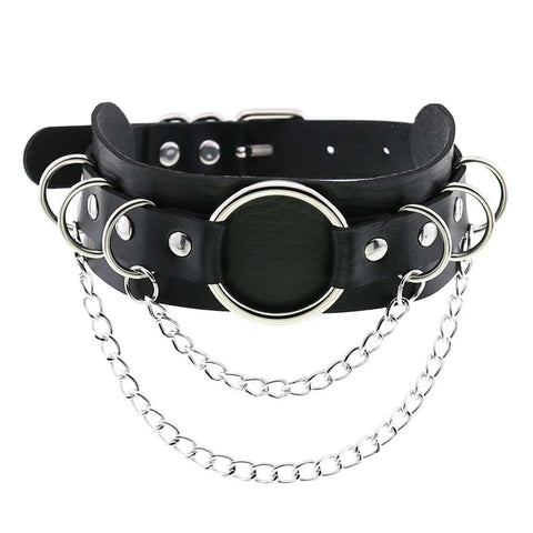 Goth Blackout Ritual Choker Necklace