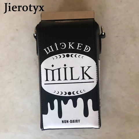 Goth Wicked Milk Carton Crossbody Bag