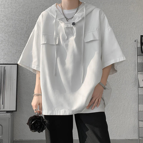 Nu Goth Shadow Hood Oversized T-Shirt