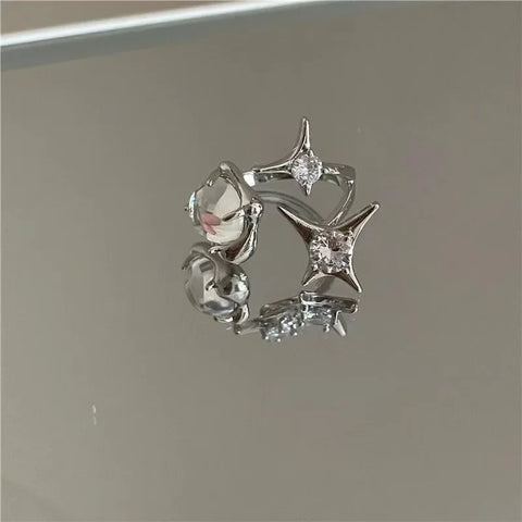 Goth Shattered Star Spike Ring