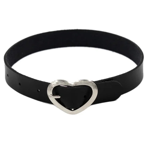 Goth Leather Collar Choker Necklace Collection