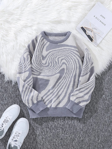 Nu Goth Vortex Hypnotic Knit Sweater