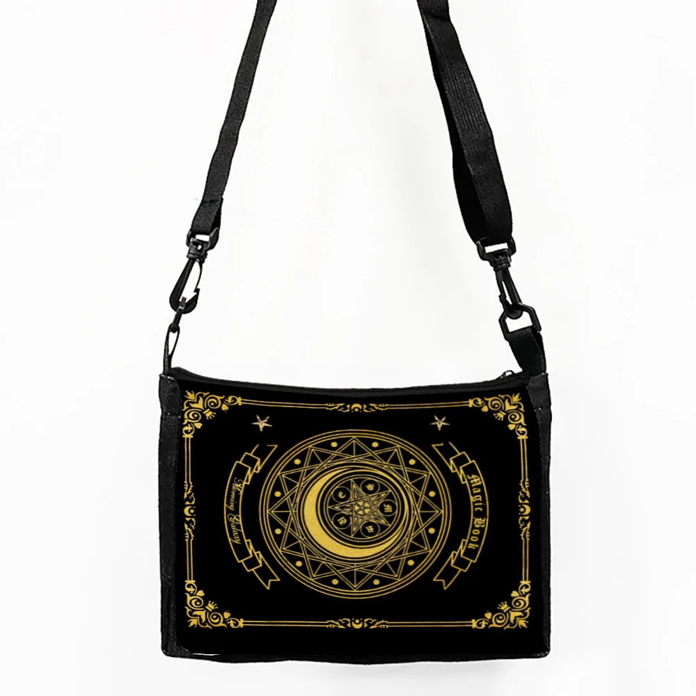 Goth Magic Moon Sigil Crossbody Bag
