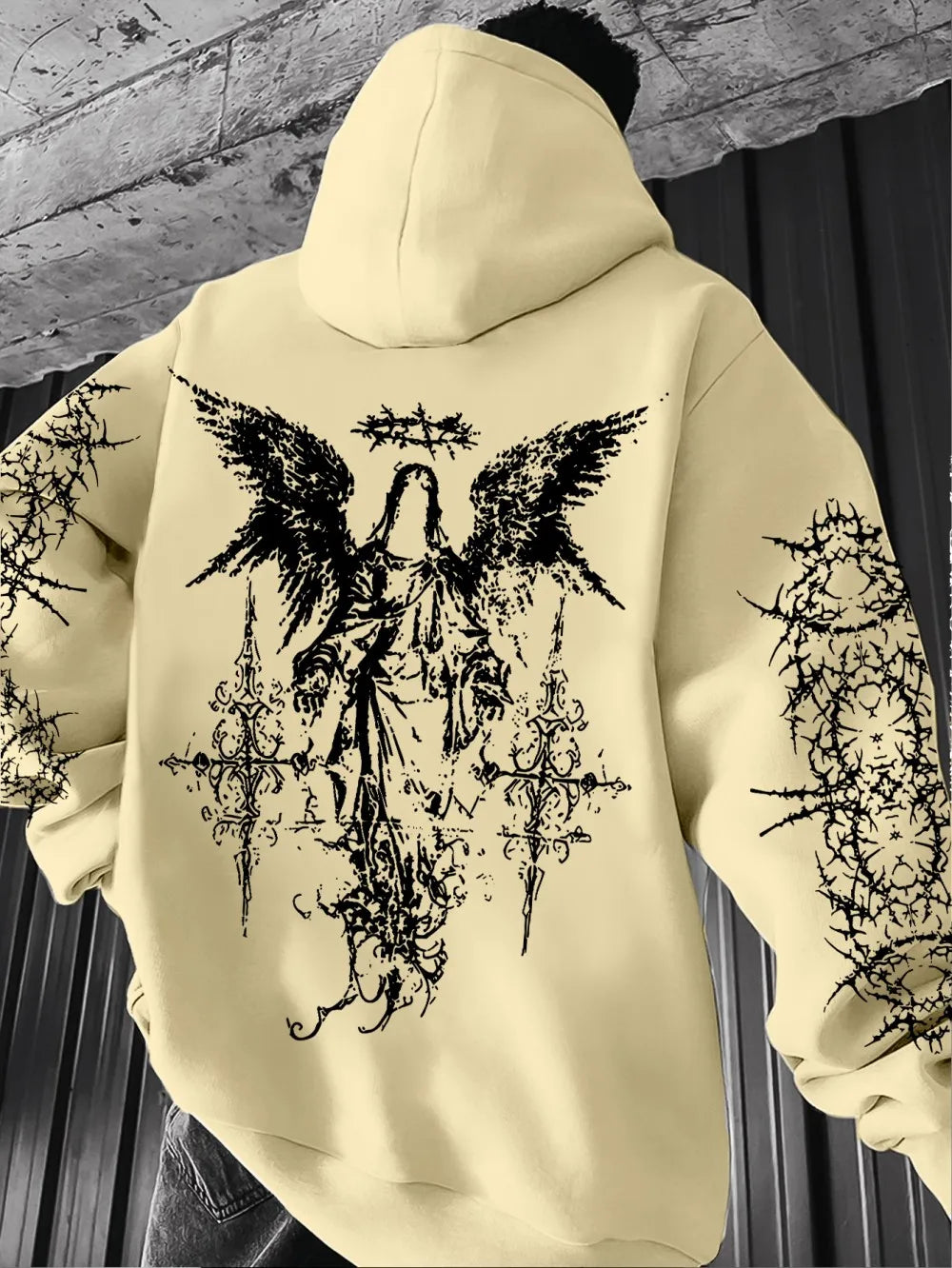 Gothic T-shirt with angel print