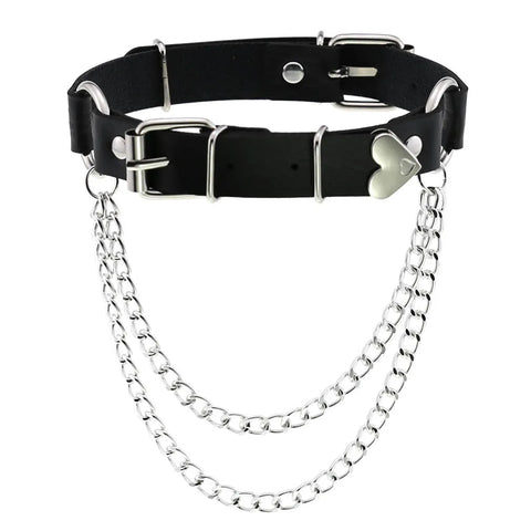 Goth Blackout Ritual Choker Necklace