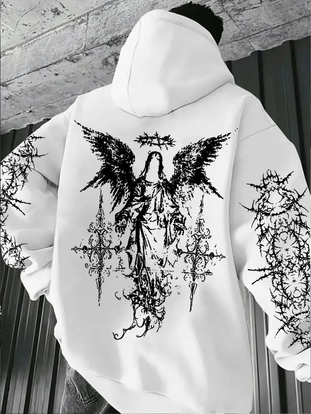 Gothic T-shirt with angel print