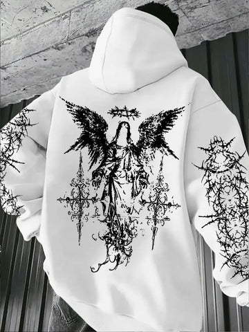 Gothic T-shirt with angel print