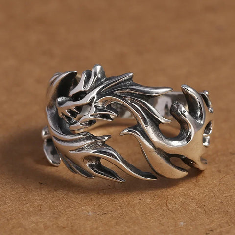 Goth Tangled Thorn Crown Ring