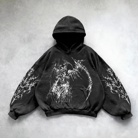 Goth Fallen Angel Oversized Tshirt