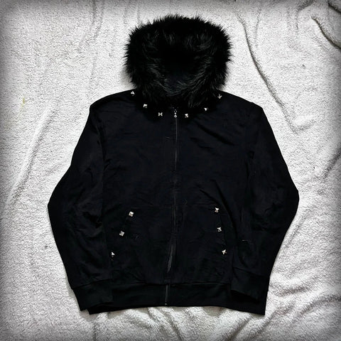 Goth Studded Zip-Up Tshirt of the Damned