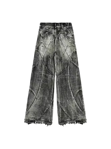 Goth Arcane Seam Wide-Leg Pants