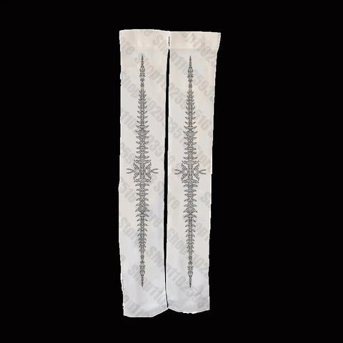 Goth Vertebrae Spine Print Knee-High Sock