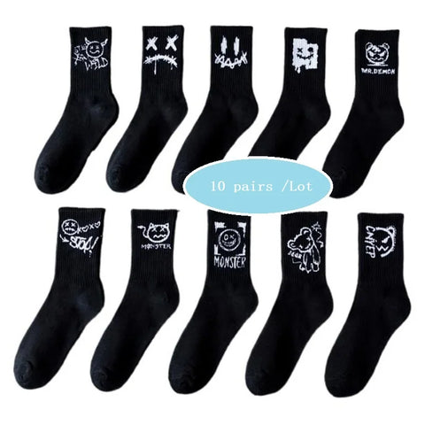 Goth Creep Show Crew Sock Set — 10 Pairs