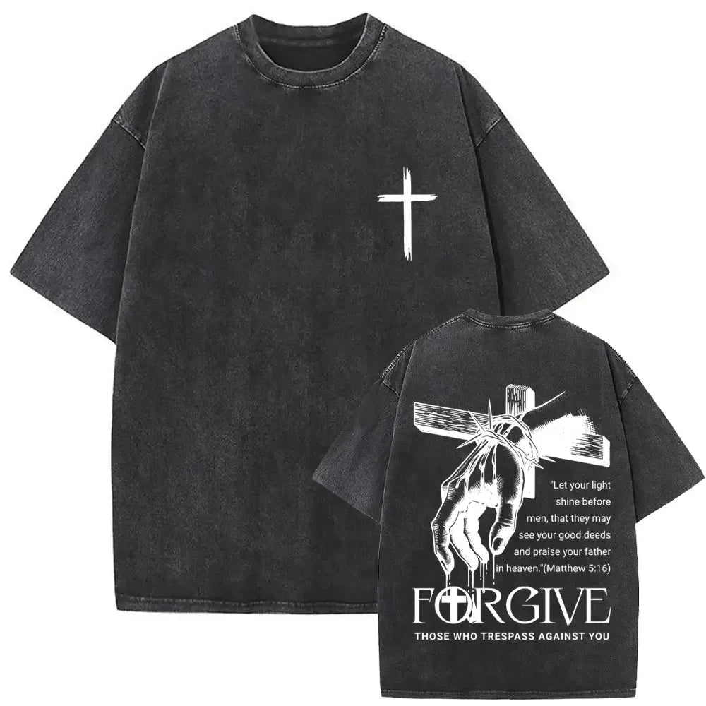 Gothic T-shirt with black washed vintage graphic