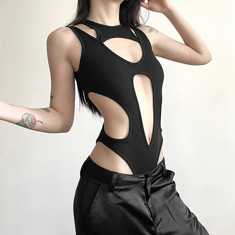 Goth Void Hollow Cutout Suit