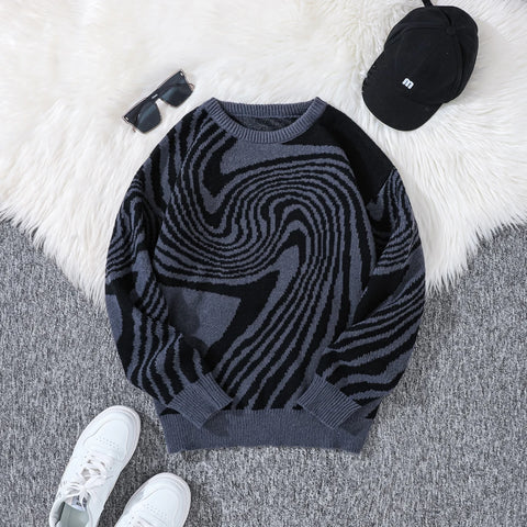 Nu Goth Vortex Hypnotic Knit Sweater