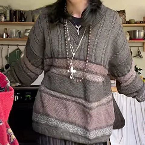Nu Goth Forgotten Forest Patchwork Knit Top