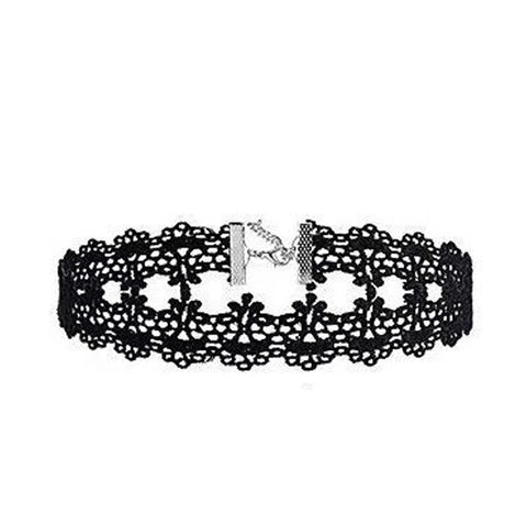 Victorian Goth Mourning Cascade Choker Necklace
