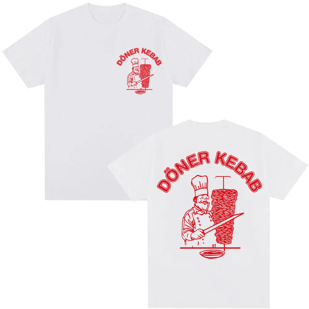 Gothic T-shirt with white doner kebab graphic