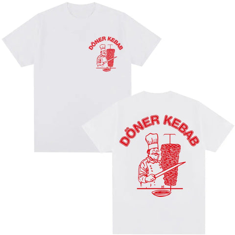 Gothic T-shirt with white doner kebab graphic