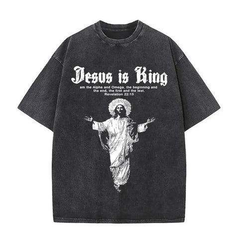 Gothic T-shirt with black washed vintage graphic
