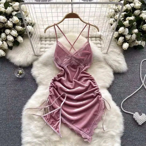 Goth Bound in Contrast Rope Bodysuit