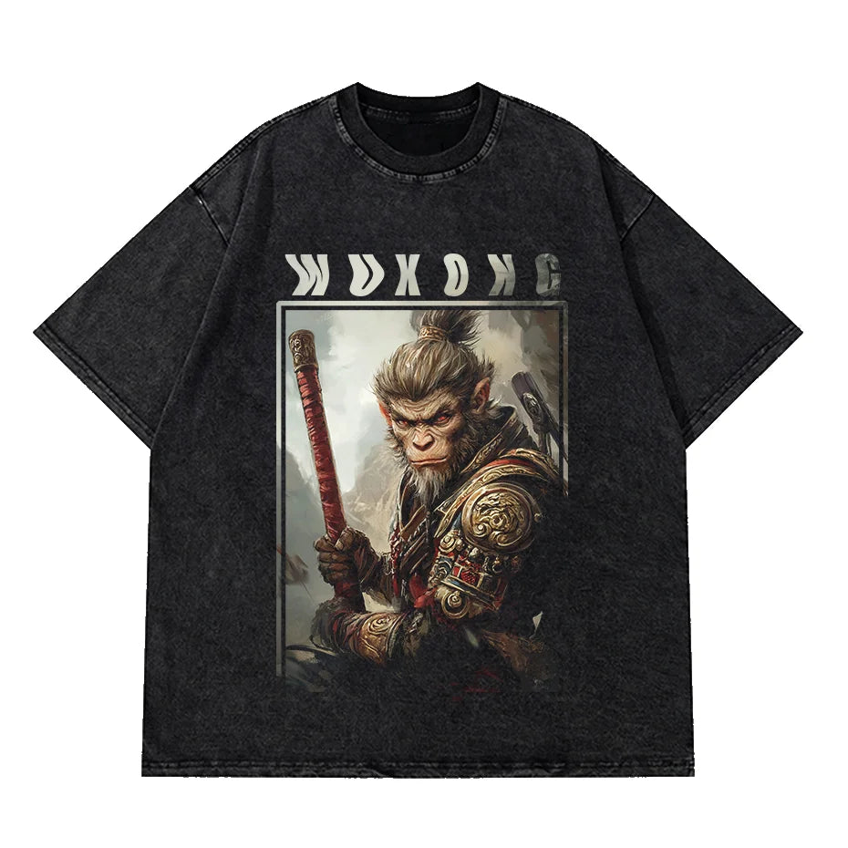 Alt T-shirt with cat cartoon graphic