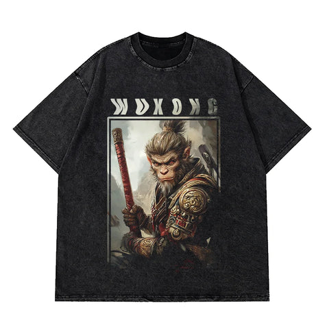 Alt T-shirt with cat cartoon graphic