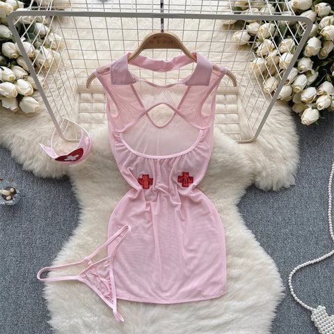 Goth Bound in Contrast Rope Bodysuit