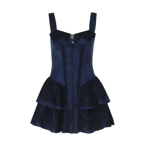 Victorian Goth Midnight Requiem Mini Dress