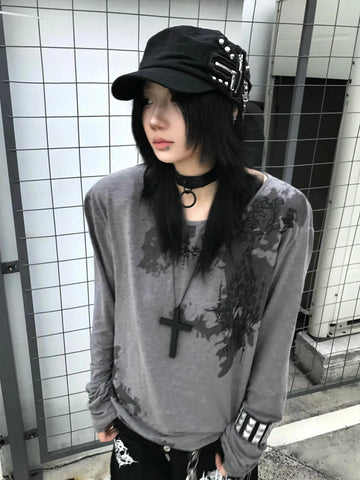 Nu Goth Cathedral Shadow Long Sleeve T-Shirt