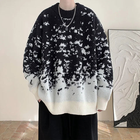 Nu Goth Static Noise Oversized Sweater
