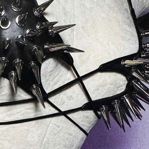 Cyber Goth Spiked Armour Halter Top