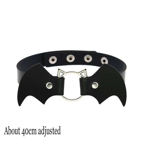 Goth Leather Choker Necklace — Dark Devotion Collection