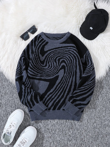 Nu Goth Vortex Hypnotic Knit Sweater