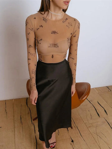 Nu Goth True Feelings Mesh Crop Top