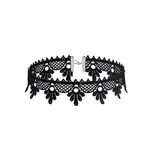 Victorian Goth Mourning Cascade Choker Necklace