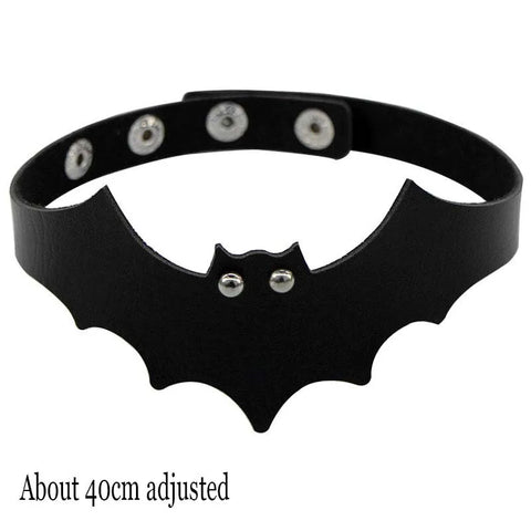 Goth Leather Choker Necklace — Dark Devotion Collection