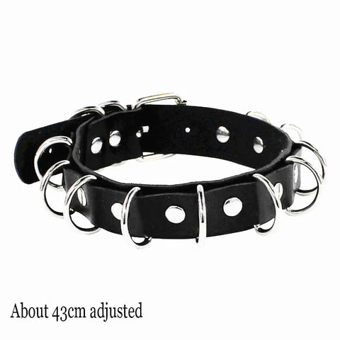 Goth Leather Choker Necklace — Dark Devotion Collection